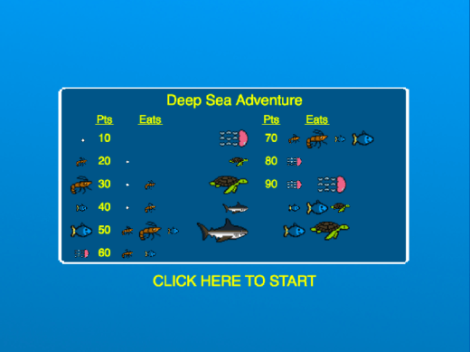 Deep Sea Adventure, a game-based learning tool in the Interactions in Ecosystems learning objective.