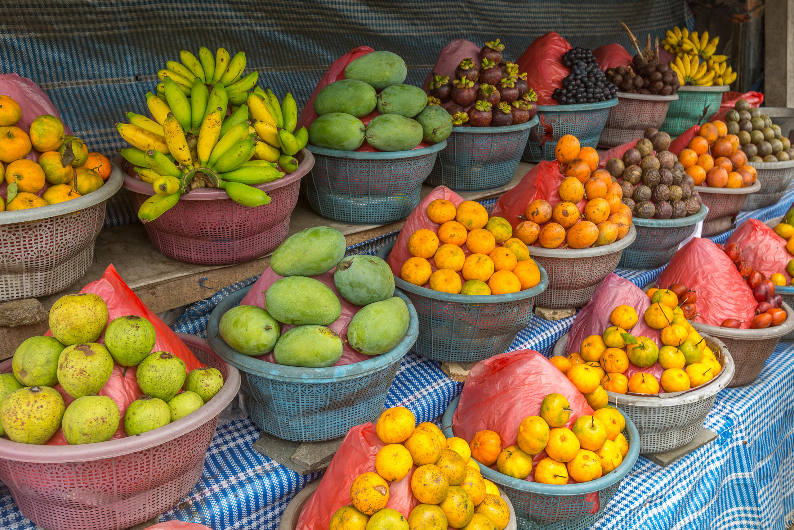 bundles of fruit to add and subtract